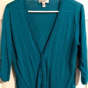 Teal cardigan